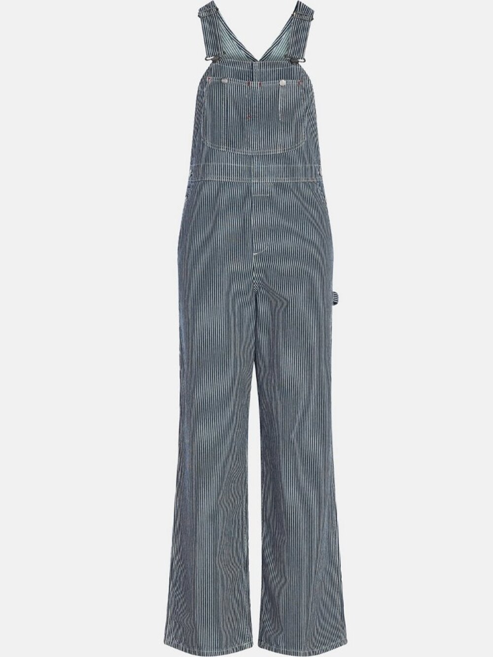 Blue and White Stripe Denim Carpenter Overalls - NEW with TAGS - Extra Small XS - Picture 4 of 4